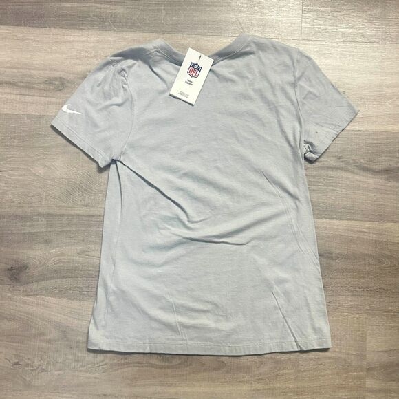 Nike Philadelphia Eagles Short Sleeve T-Shirt Grey Logo Green Womens Size S NWT - Picture 3 of 5